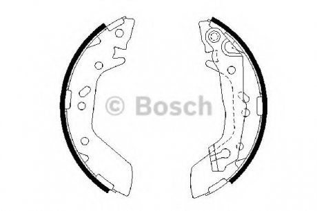 Тормозные колодки барабанні Bosch 0986487655 (фото 1)