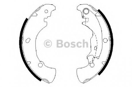 Тормозные колодки барабанні Bosch 0986487560 (фото 1)