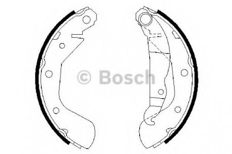 Колодки гальмівні бараб. зад. Opel Astra F 91-98 Bosch 0986487613 (фото 1)