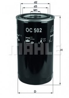Фильтр масляный KNECHT OC502 (фото 1)