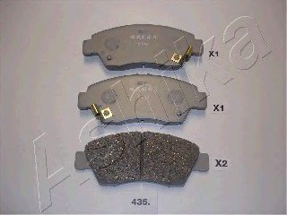 Гальмівні колодки дискові перед. Honda Civic 1.6i 87-94/ 1.4-1.6i 94- /Rover 400 -95 ASHIKA 50-04-435 (фото 1)