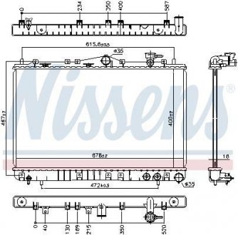 Радиатор системы охлаждения NISSENS 67006 (фото 1)