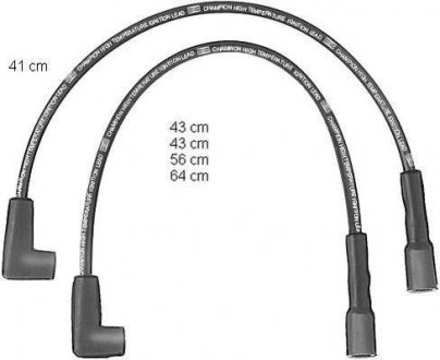 Комплект кабелів запалювання OPEL KADETT / MANTA Champion CLS212 (фото 1)