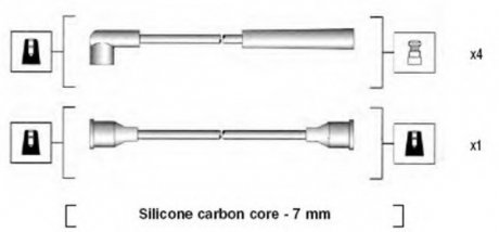 Комплект проводов зажигания Magneti Marelli 941185010765 (фото 1)