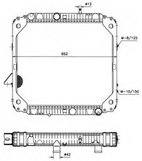 Радіатор системи охолодження, MERCEDES LK/LN2 1114 AK NRF 503474 (фото 1)