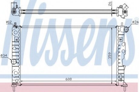 Радиатор системы охлаждения NISSENS 68002A (фото 1)