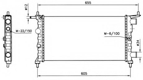 Радиатор системы охлаждения NRF 58155 (фото 1)