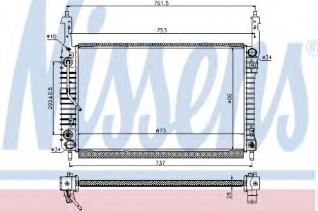 Радіатор CT/GMC CAPTIVA(06-)2.0 CDTi(+)[OE 4803 040] NISSENS 63119 (фото 1)