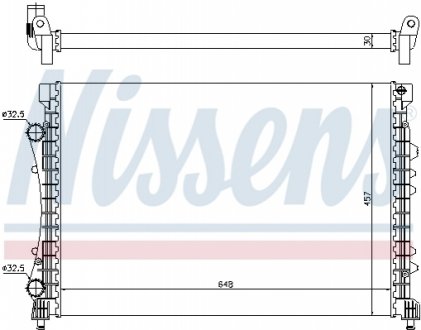 Радиатор системы охлаждения NISSENS 63815 (фото 1)