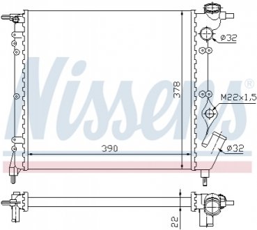 Радиатор системы охлаждения NISSENS 63929 (фото 1)