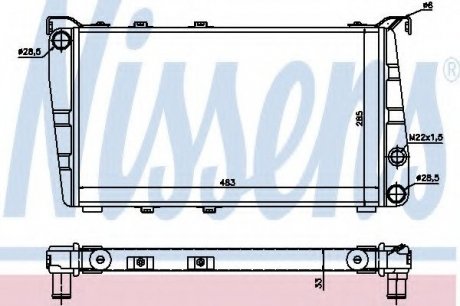 Радіатор SD 105(76-)L(+)[OE 113610502] NISSENS 64010 (фото 1)