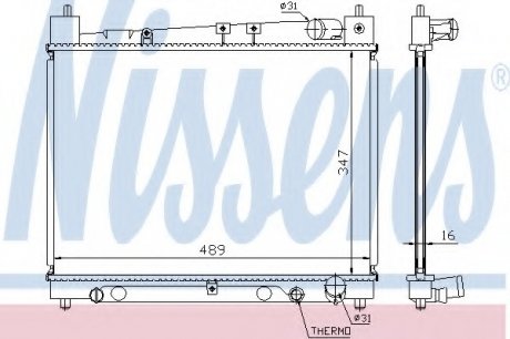 Радиатор системы охлаждения NISSENS 64798