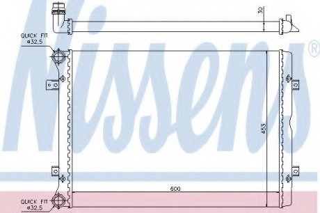 Радиатор системы охлаждения NISSENS 65014 (фото 1)