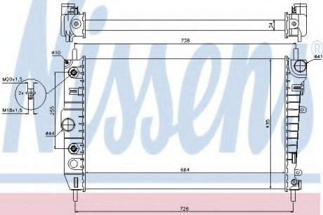 Радіатор системы охлаждения NISSENS 66701