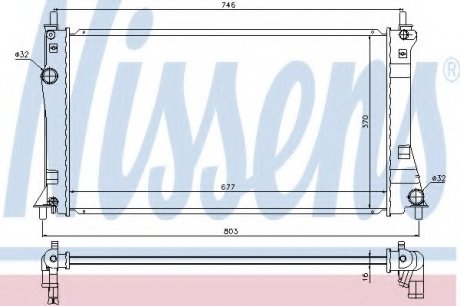 Радіатор MZ 5(10-)1.8 i(+)[OE LFFM15200A] NISSENS 68528 (фото 1)