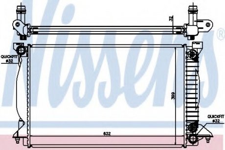 Радиатор системы охлаждения NISSENS 60303A (фото 1)