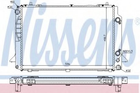 Радіатор AI 80/90(91-)2.6 i(+)[OE 8A0.121.251 B] NISSENS 60467A (фото 1)