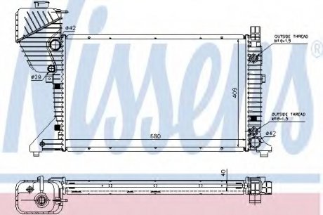 Радиатор системы охлаждения NISSENS 62597A (фото 1)