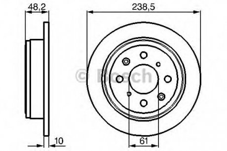 Тормозной диск задний HONDA Bosch 0986478350 (фото 1)