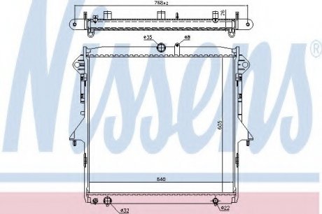 Радіатор FORD RANGER (TKE) (11-) 3.2 TDCI NISSENS 69246 (фото 1)