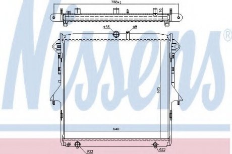 Радіатор FORD RANGER (TKE) (11-) 3.2 TDCI NISSENS 69245 (фото 1)