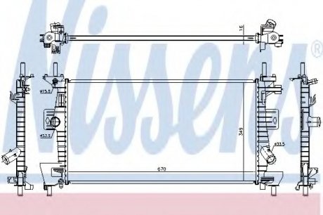 Радиатор системы охлаждения NISSENS 69237 (фото 1)