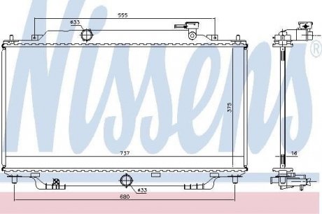 Радіатор охолодження MAZDA 3 (BM) (13-) (вир-во) NISSENS 68555 (фото 1)