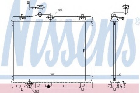 Радіатор SZ SWIFT(10-)1.2 i 16V(+)[OE 1770071L00] NISSENS 64257 (фото 1)