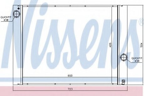 Радиатор системы охлаждения NISSENS 60848