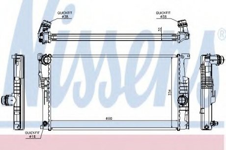 Радиатор системы охлаждения NISSENS 60815 (фото 1)