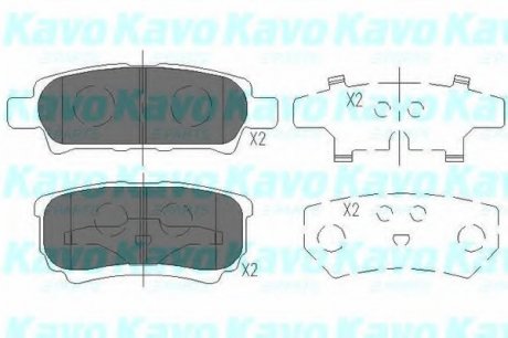 Комплект гальмівних колодок KAVO KBP-5518 (фото 1)