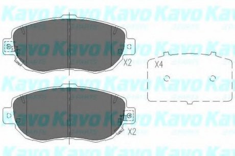 Тормозные колодки дисковые KAVO KBP-9044 (фото 1)