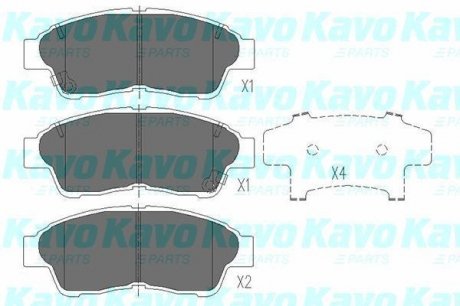 Колодки гальмівні передні Camry/Carina/Corolla/RAV4 -02 KAVO KBP-9005 (фото 1)