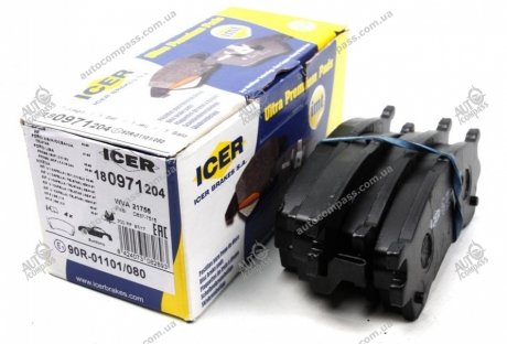 Комплект гальмівних колодок (дискових) ICER 180971204 (фото 1)