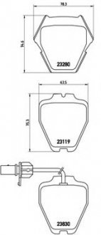 Тормозные колодки дисковые BREMBO P85067 (фото 1)