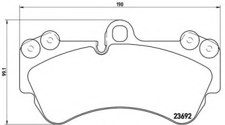 Тормозные колодки дисковые BREMBO P85069 (фото 1)