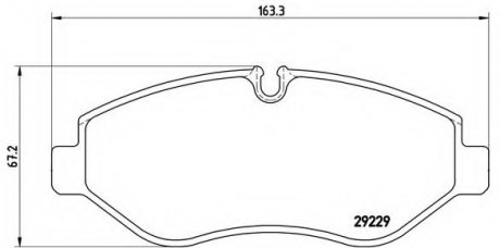 Гальмівні колодки дискові BREMBO PA6026 (фото 1)