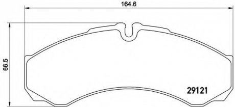 Гальмівні колодки дискові BREMBO PA6017 (фото 1)