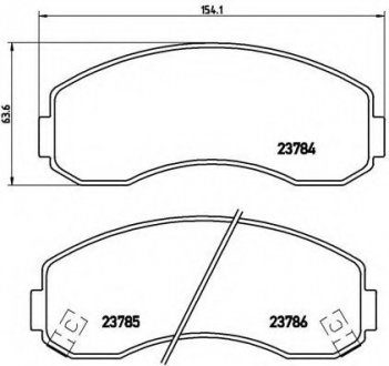 Гальмівні колодки дискові BREMBO P99003 (фото 1)
