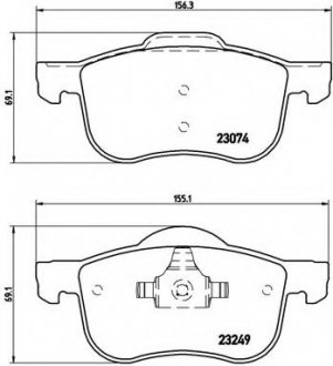 Гальмівні колодки дискові BREMBO P86020 (фото 1)