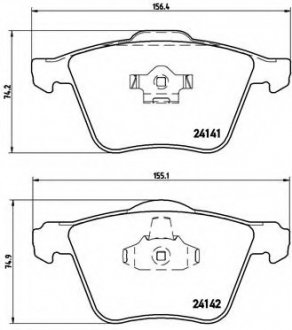 Тормозные колодки дисковые BREMBO P86018 (фото 1)