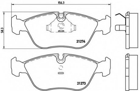 Тормозные колодки дисковые BREMBO P86013 (фото 1)