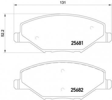 Тормозные колодки дисковые BREMBO P85121 (фото 1)