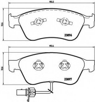 Гальмівні колодки дискові BREMBO P85102 (фото 1)