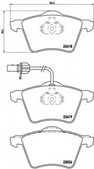 Гальмівні колодки дискові BREMBO P85062 (фото 1)