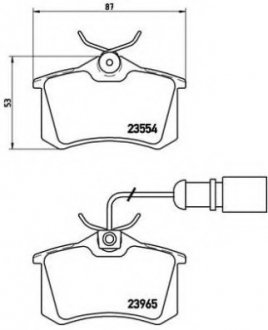 Тормозные колодки дисковые BREMBO P85058 (фото 1)