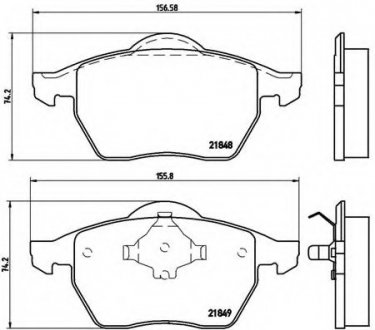 Гальмівні колодки дискові BREMBO P85039 (фото 1)