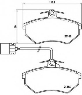 Тормозные колодки дисковые BREMBO P85034 (фото 1)