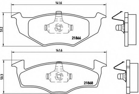 Тормозные колодки дисковые BREMBO P85030 (фото 1)