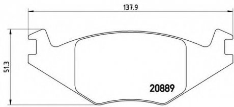 Тормозные колодки дисковые BREMBO P85019 (фото 1)